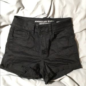 American eagle black short shorts